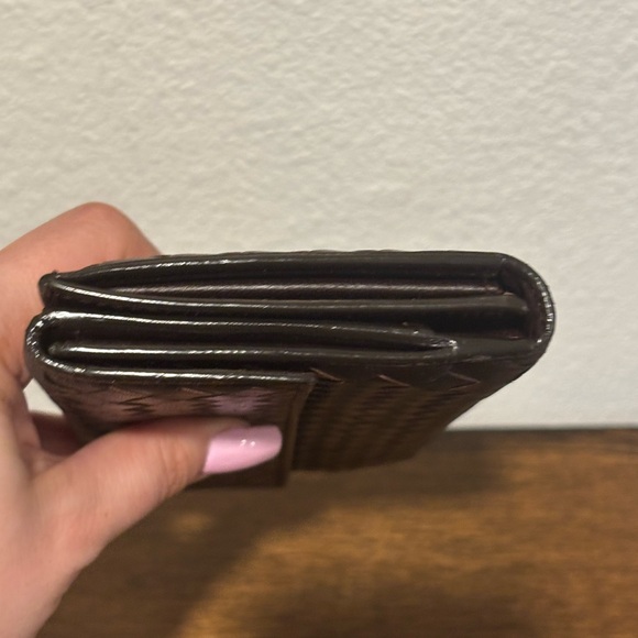 Bottega Veneta Dark Brown Woven Wallet EUC - Picture 14 of 15